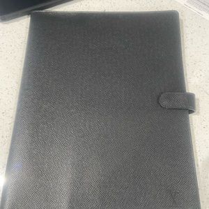 Louis Vuitton Black Leather Couverture Note Pad (holds paper pad 8.5x11)
